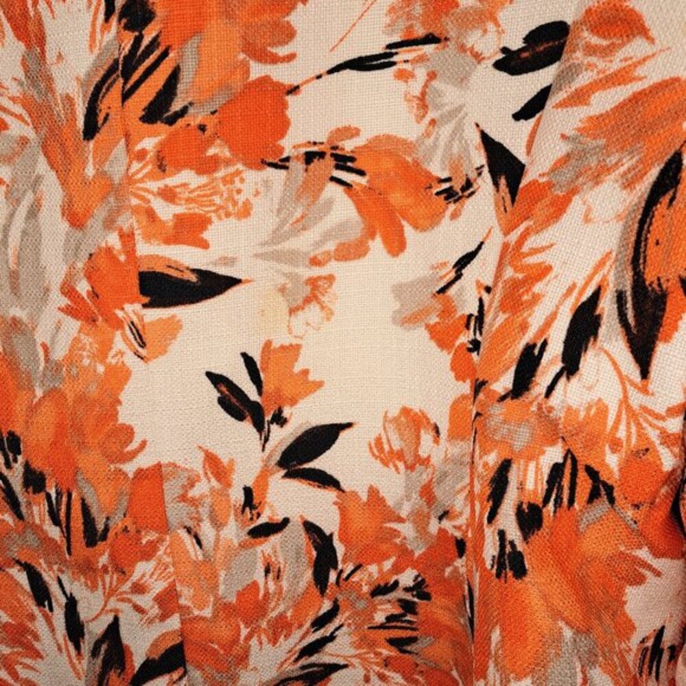 Kasper Multicolored Leaf Patterned Single Button … - image 8